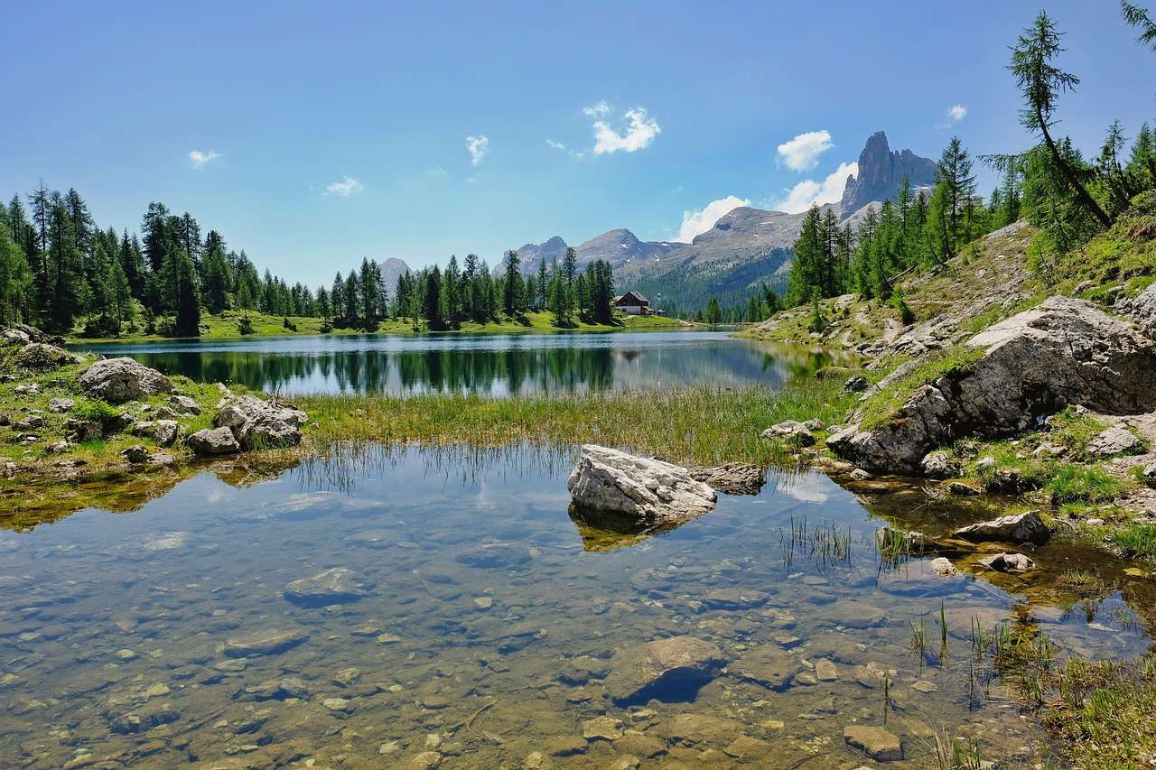Планинско езеро онлайн пъзел