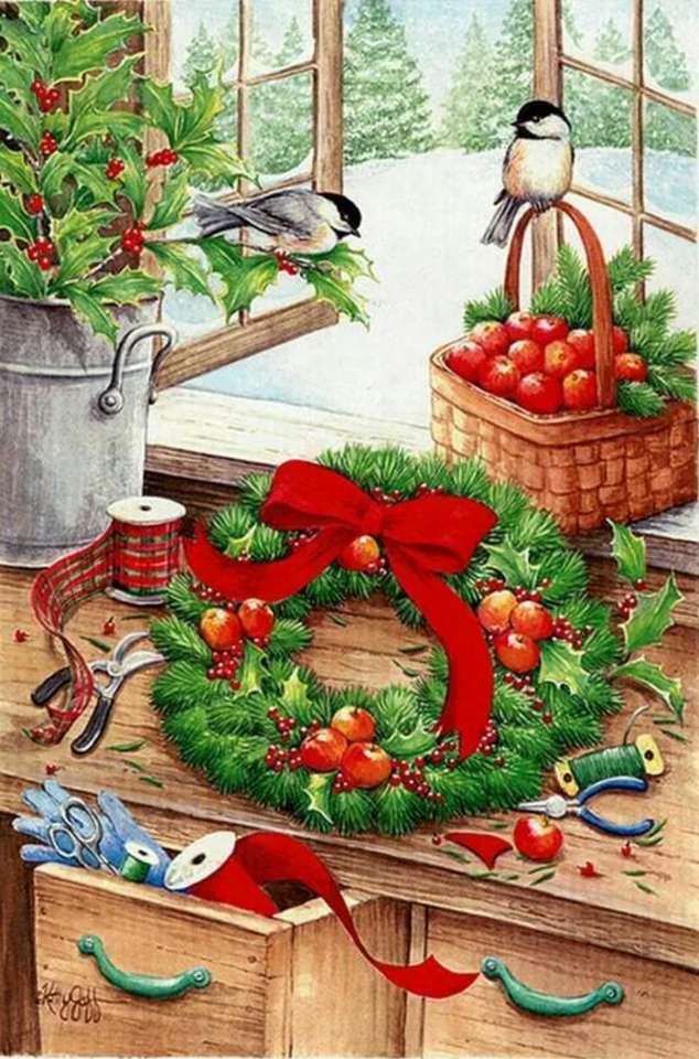 Christmas wreath. jigsaw puzzle online