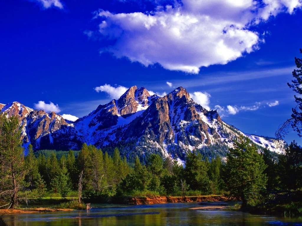 Величествени планини - национална гора Sawtooth онлайн пъзел
