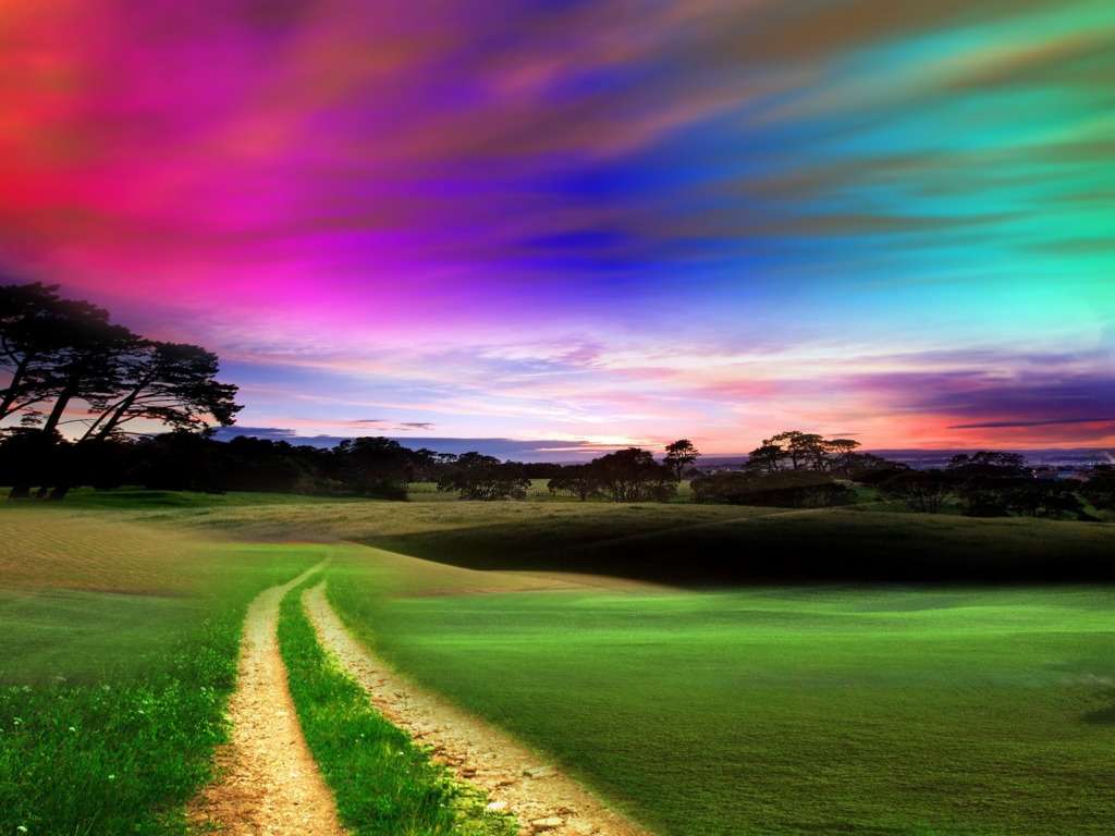 A nap által festett égbolt gyönyörű színei :) online puzzle