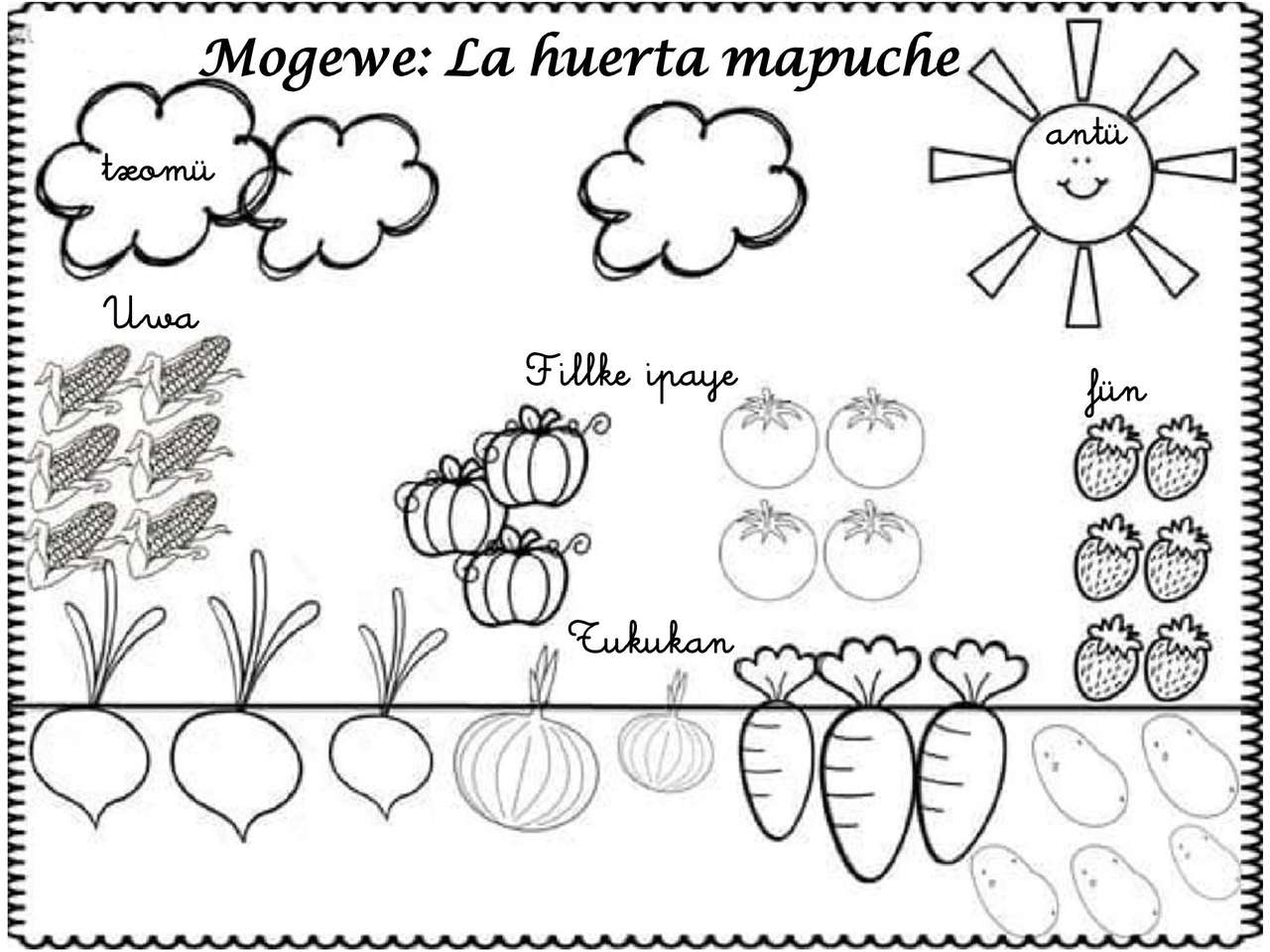 Mogewe : le jardin mapuche puzzle en ligne