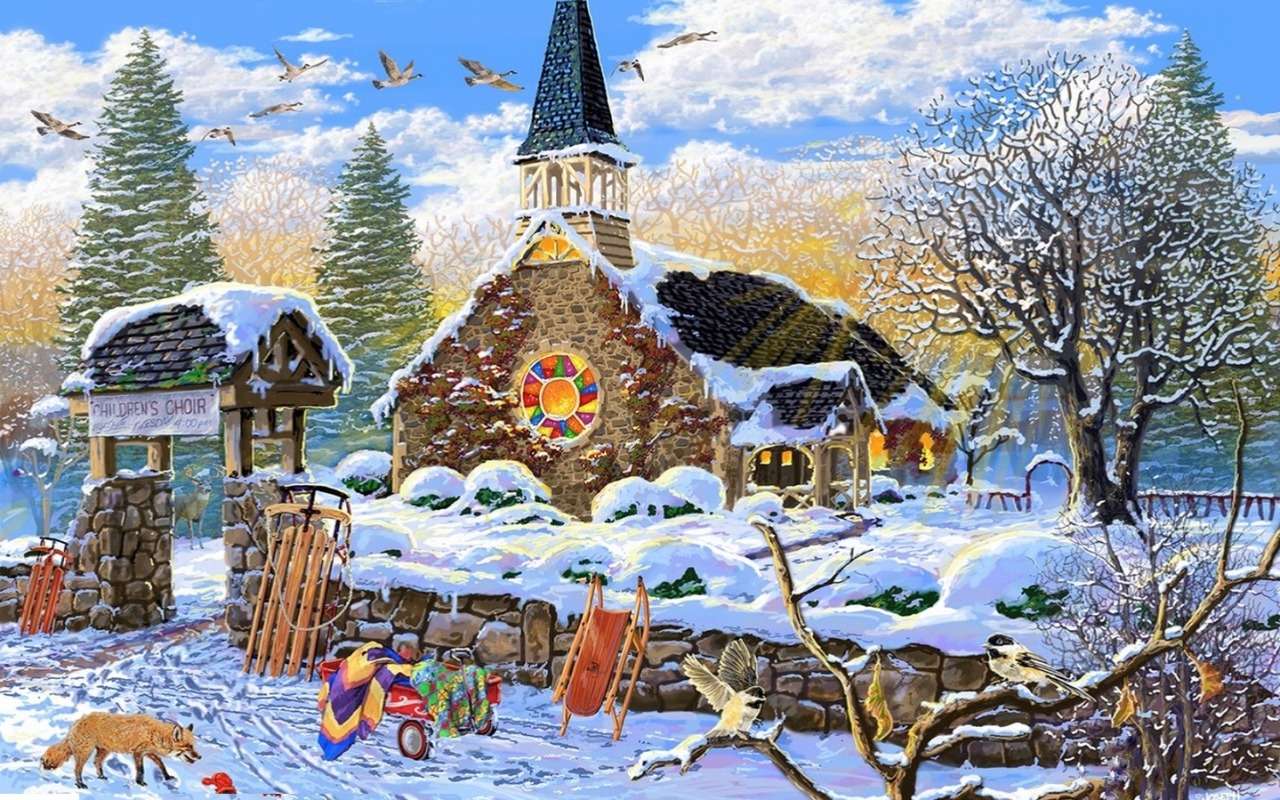 Very old charming stone church jigsaw puzzle online