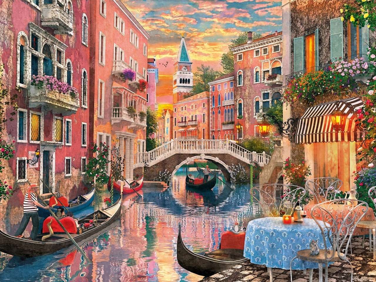 Gondoler i Venedig pussel på nätet