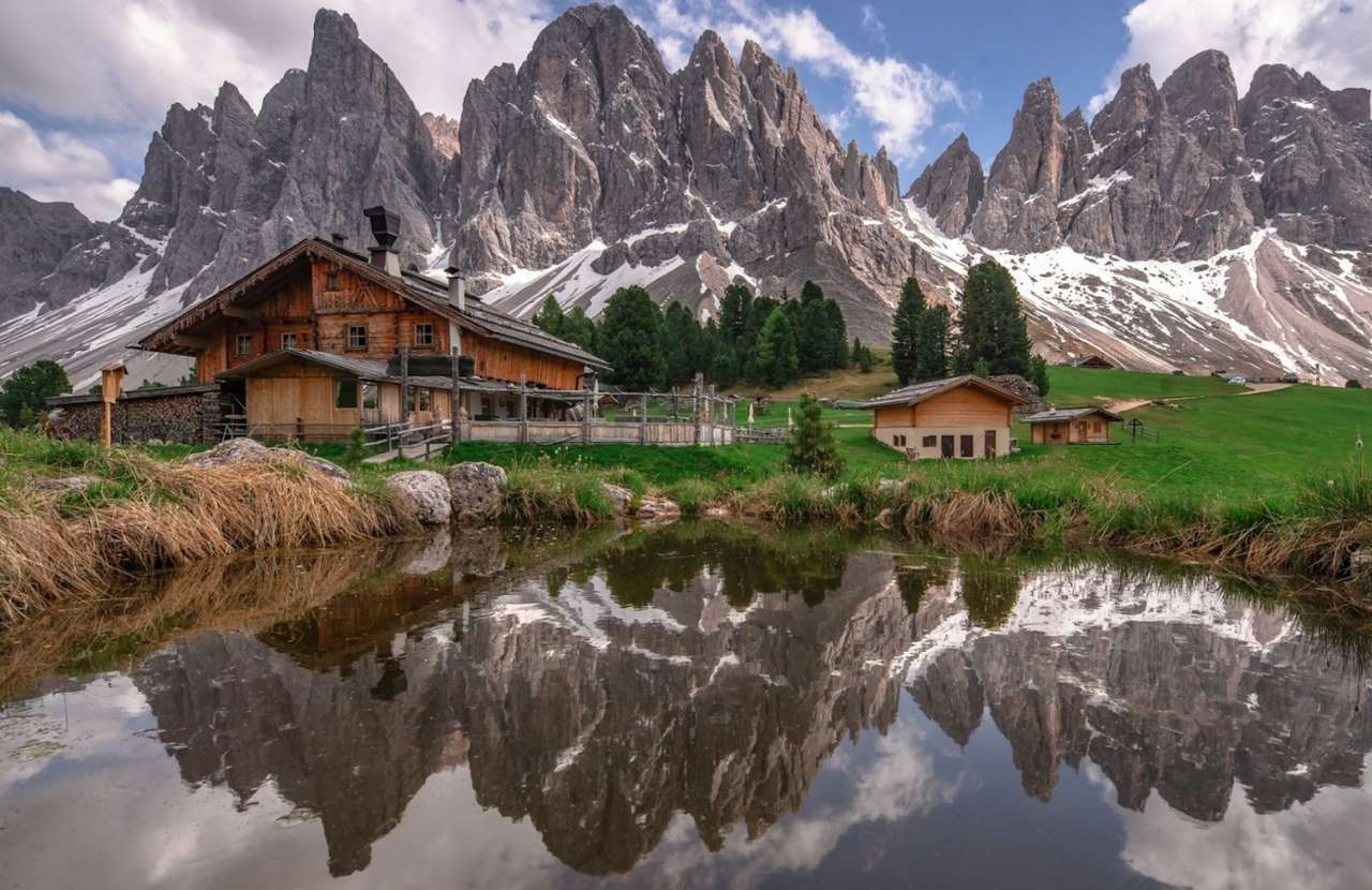 Italien-Morgen in den Dolomiten-Morgen in den Dolomiten Online-Puzzle