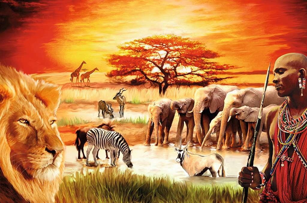 Savanne in Afrika Puzzlespiel online