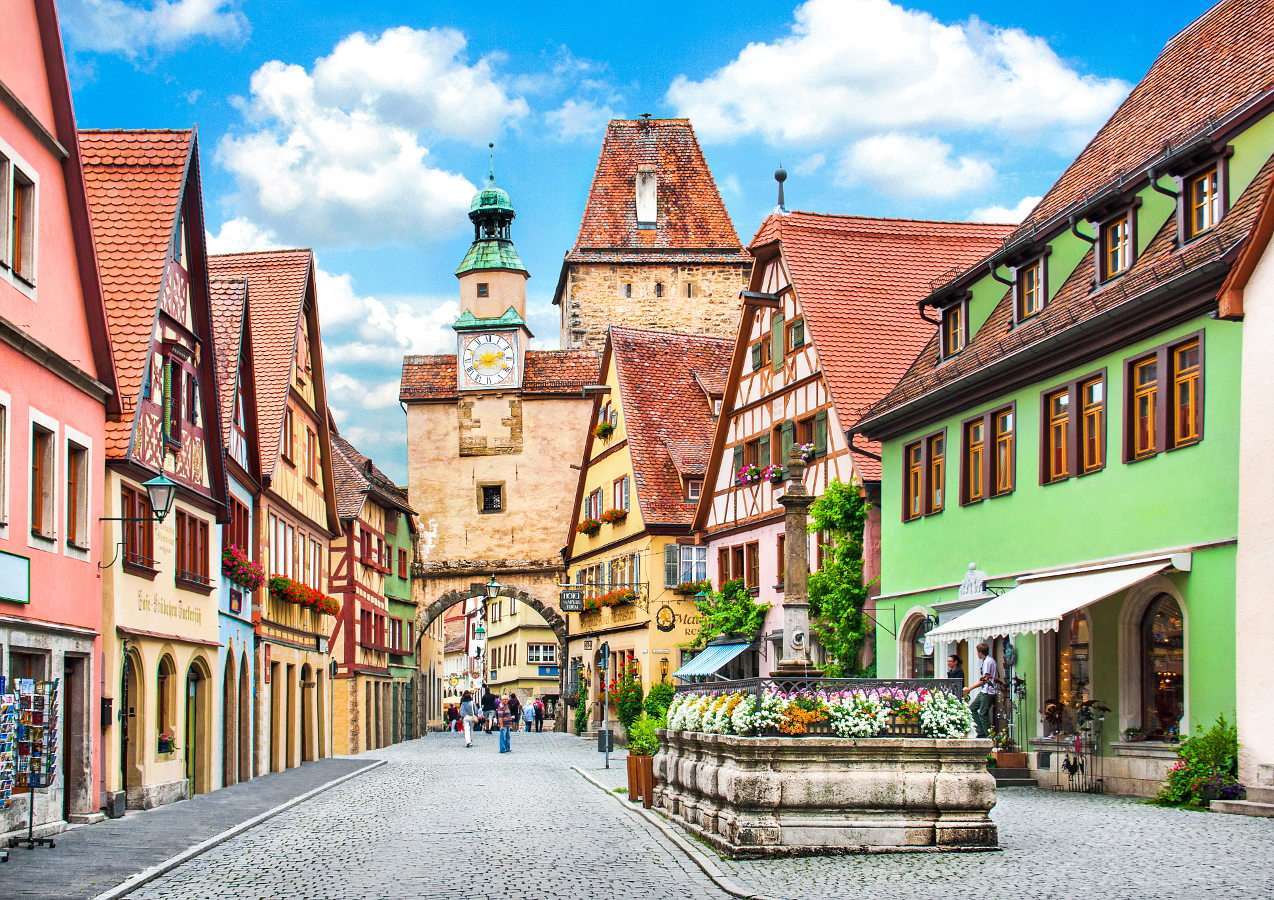 Die historische Stadt Rothenburg Puzzlespiel online
