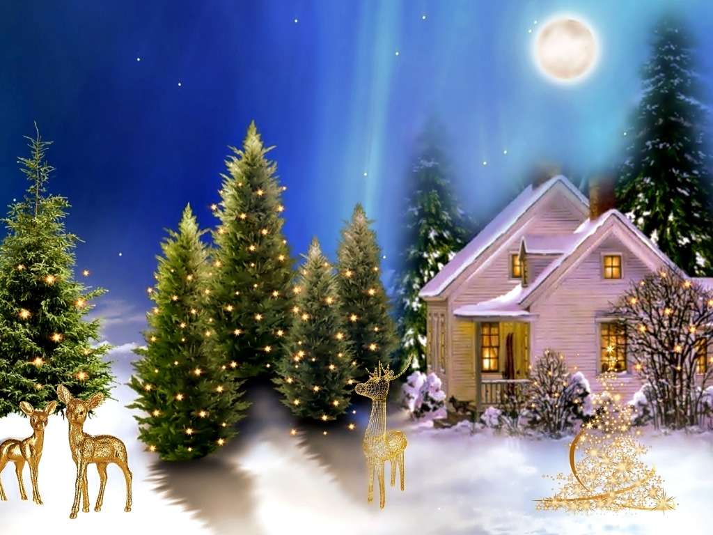 Гарний різдвяний краєвид :) пазл онлайн