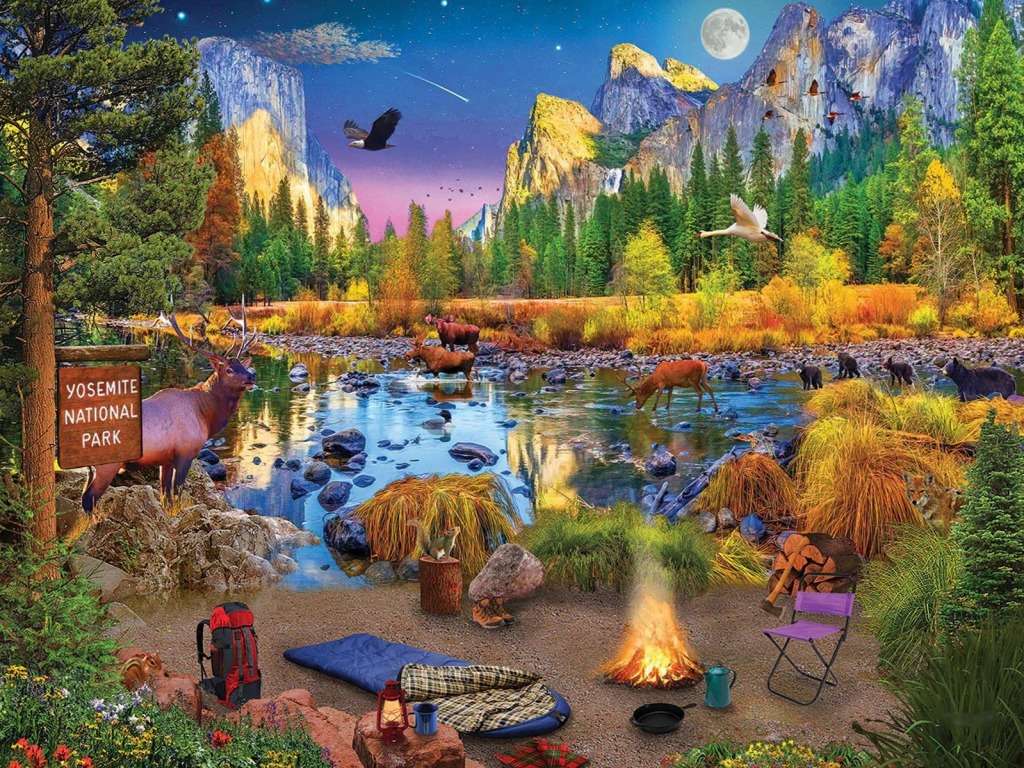 And in the National Park at night time such a view :) online puzzle