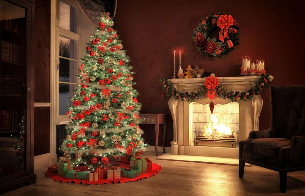 Árbol de Navidad Fábrica de rompecabezas de Navidad rompecabezas en línea