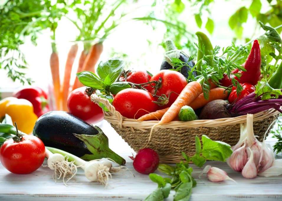 Friska grönsaker och frukter Pussel online