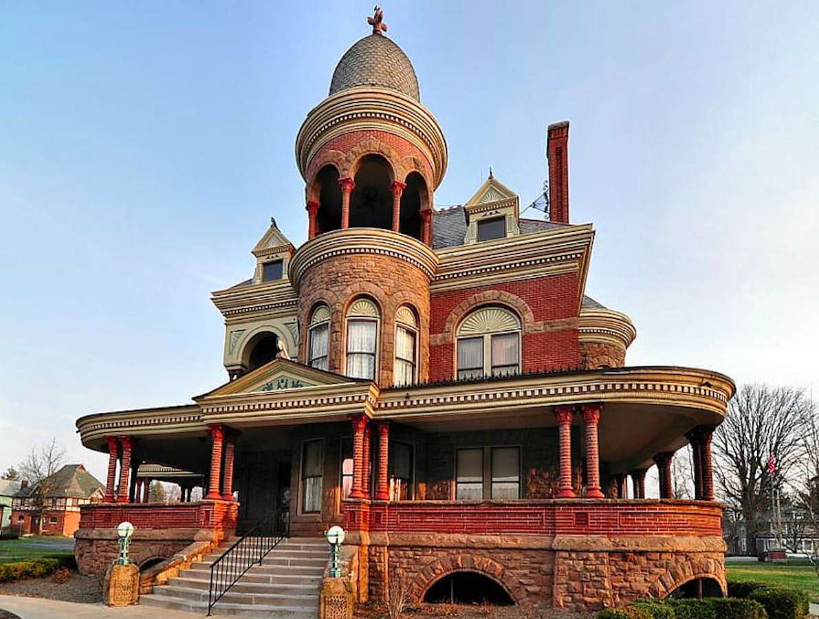 USA-Seiberling Mansion - ένα σπίτι αντίκες από το 1887 online παζλ