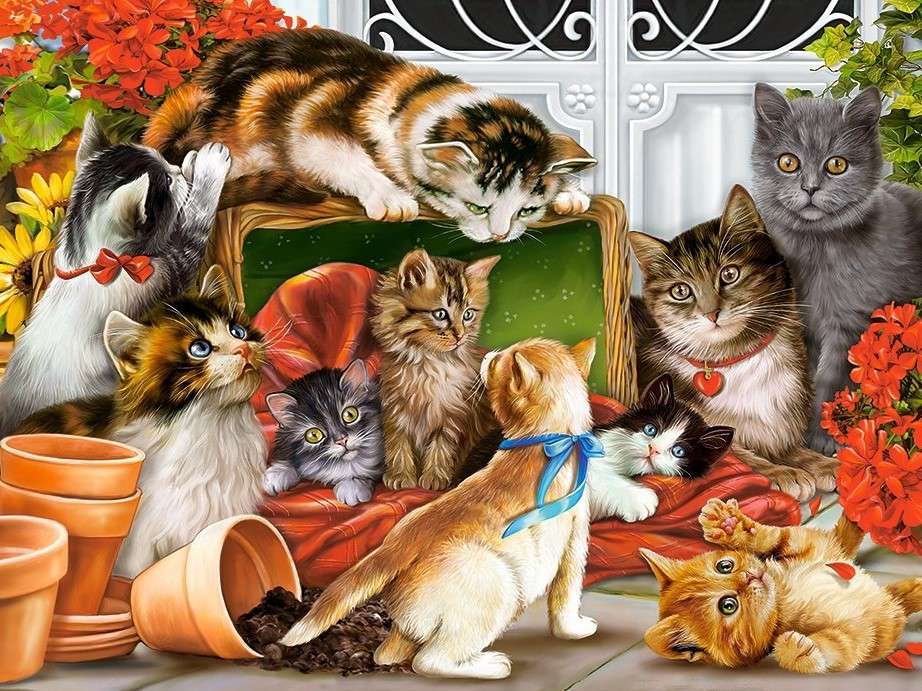 Süße Kätzchen Puzzlespiel online