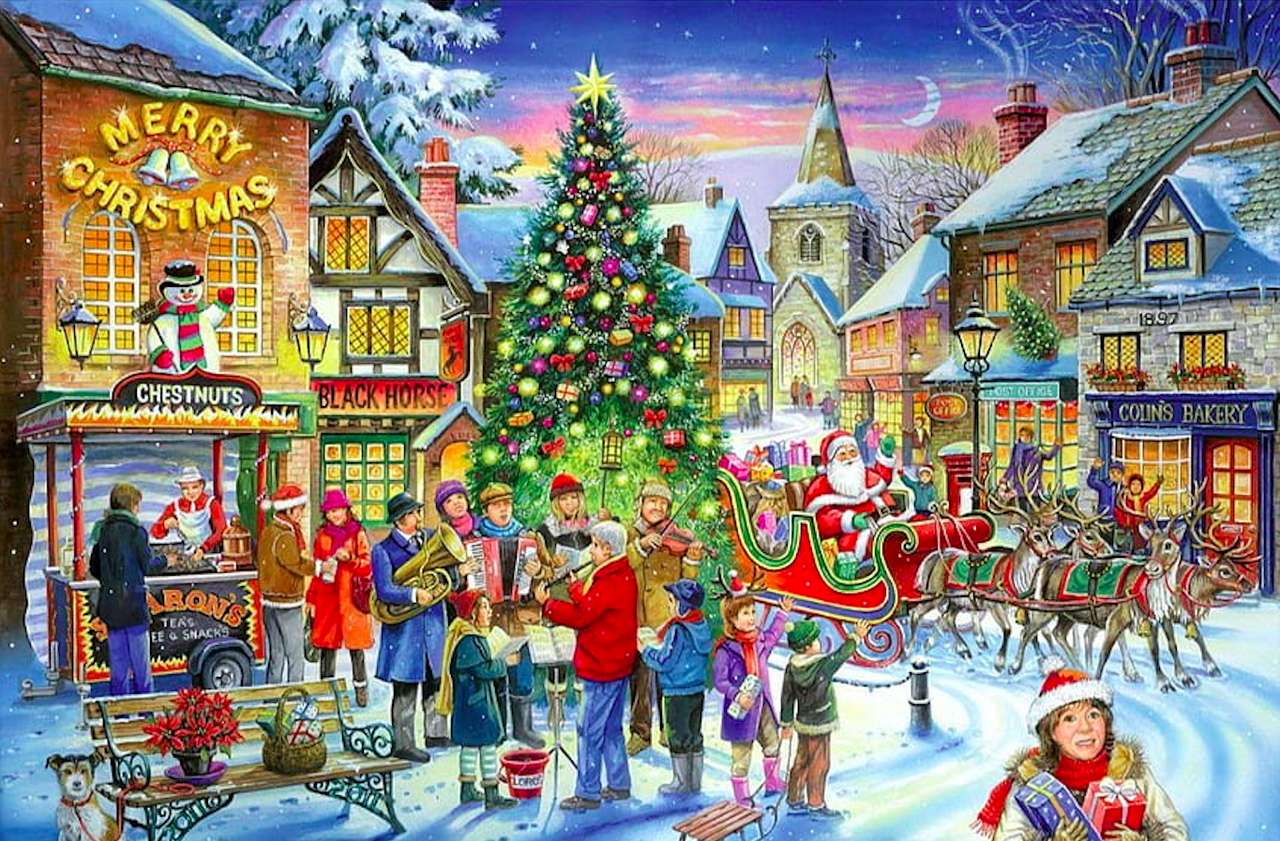 E in una piccola città tale atmosfera natalizia puzzle online