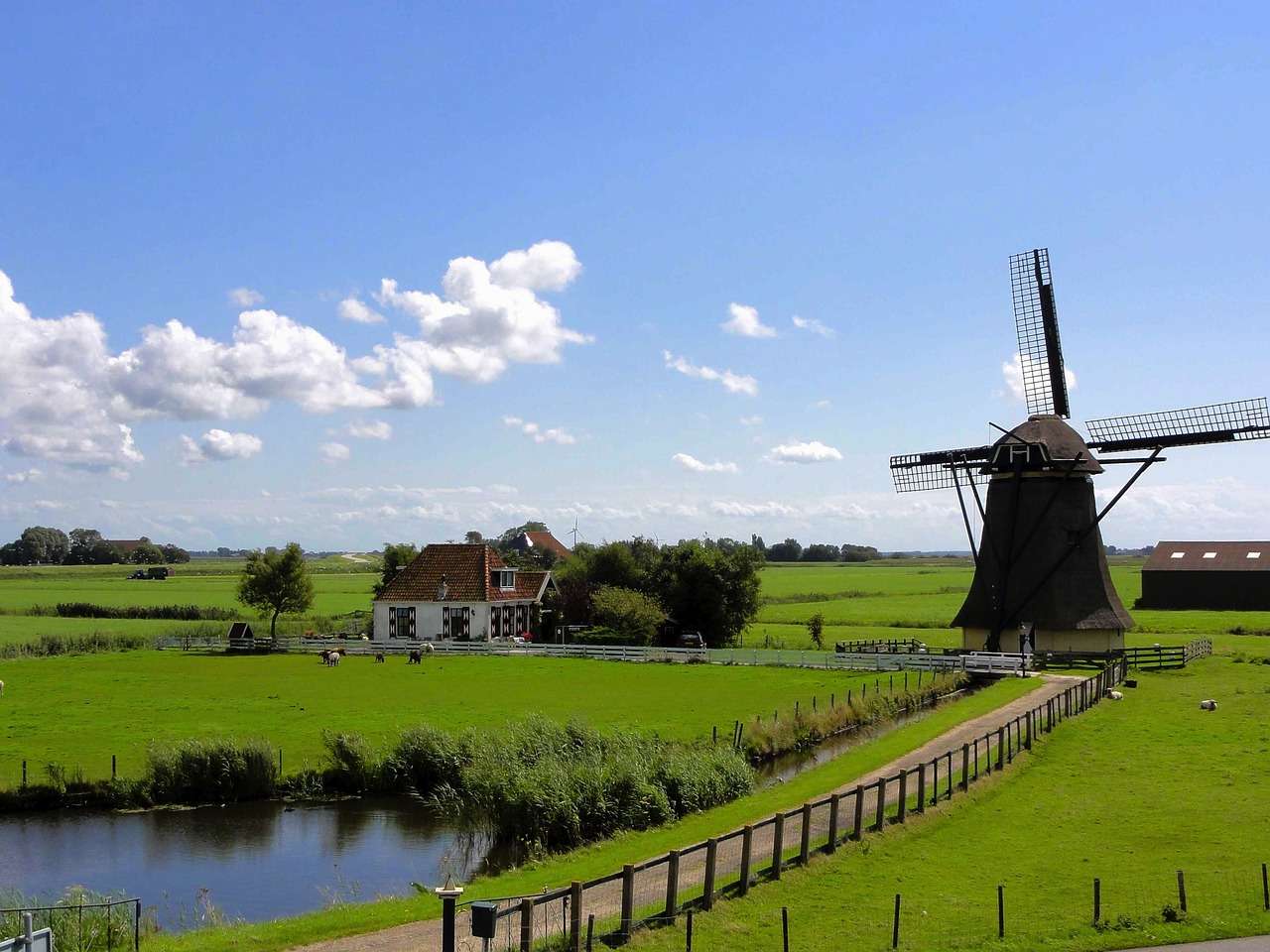 Nederländerna väderkvarn pussel på nätet