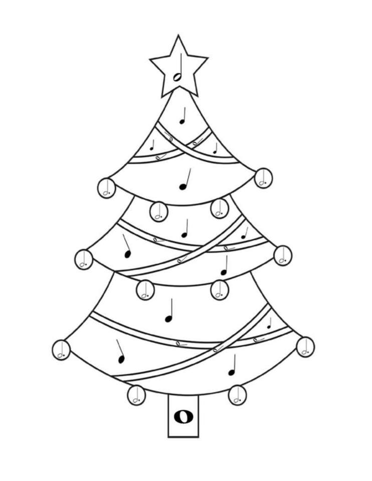 vánoční stromeček puzzle skládačky online