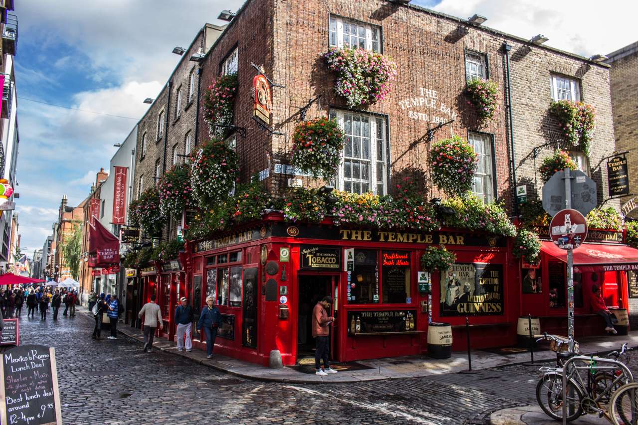 Temple Bar, Dublin, Irland pussel på nätet