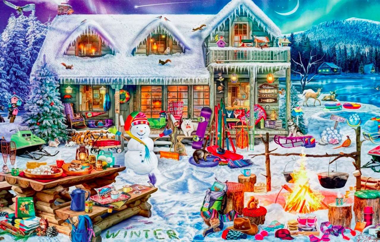 Зимний пикник, зимние забавы - Winterland Fun :) онлайн-пазл