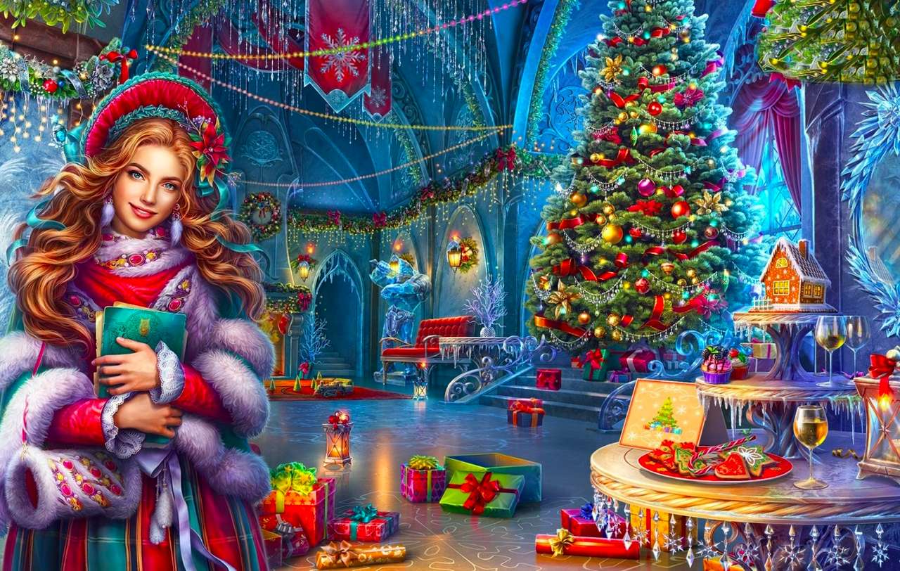 La belleza de la Navidad, un ambiente encantador rompecabezas en línea