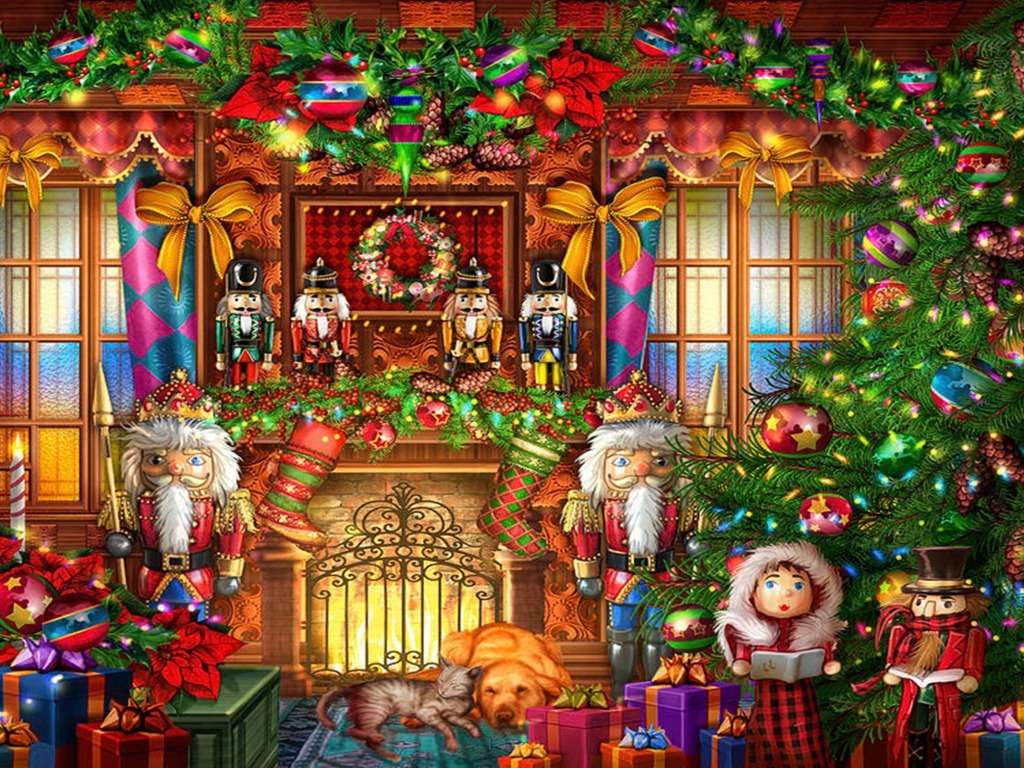 Beautifully decorated living room, time to start celebrating :) jigsaw puzzle online