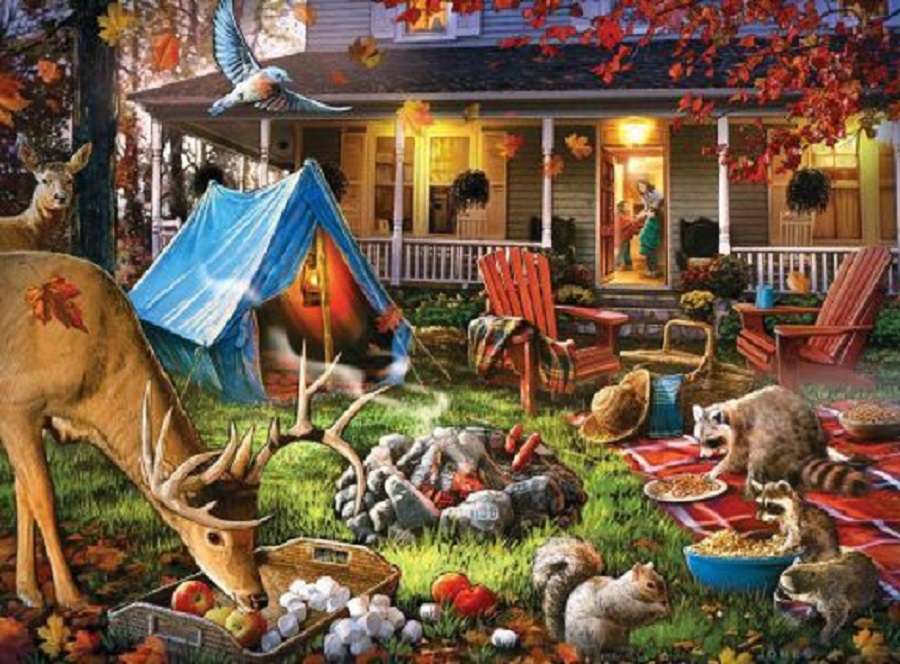 camping in the yard online puzzle