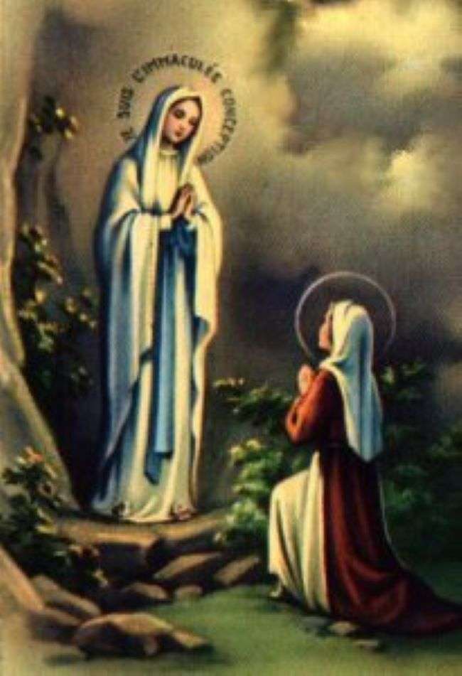 Francie-Lourdes-Zjevení Panny Marie online puzzle