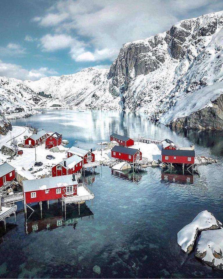 зимна Норвегия онлайн пъзел