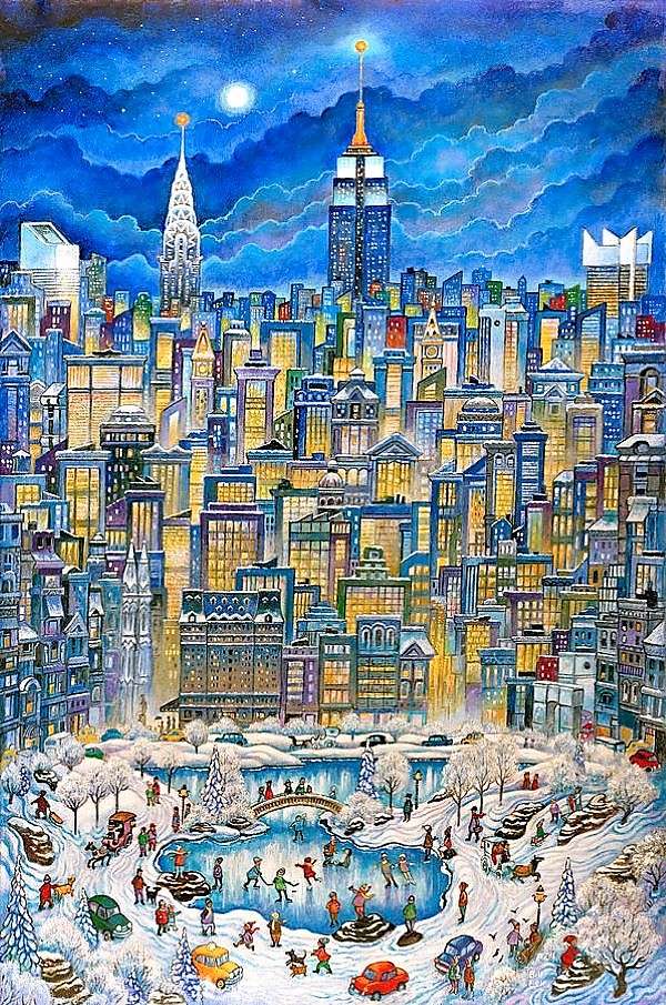 Peindre l'hiver à Manhattan puzzle en ligne