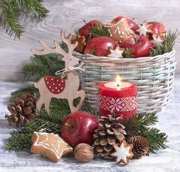 Vánoční dekorace skládačky online