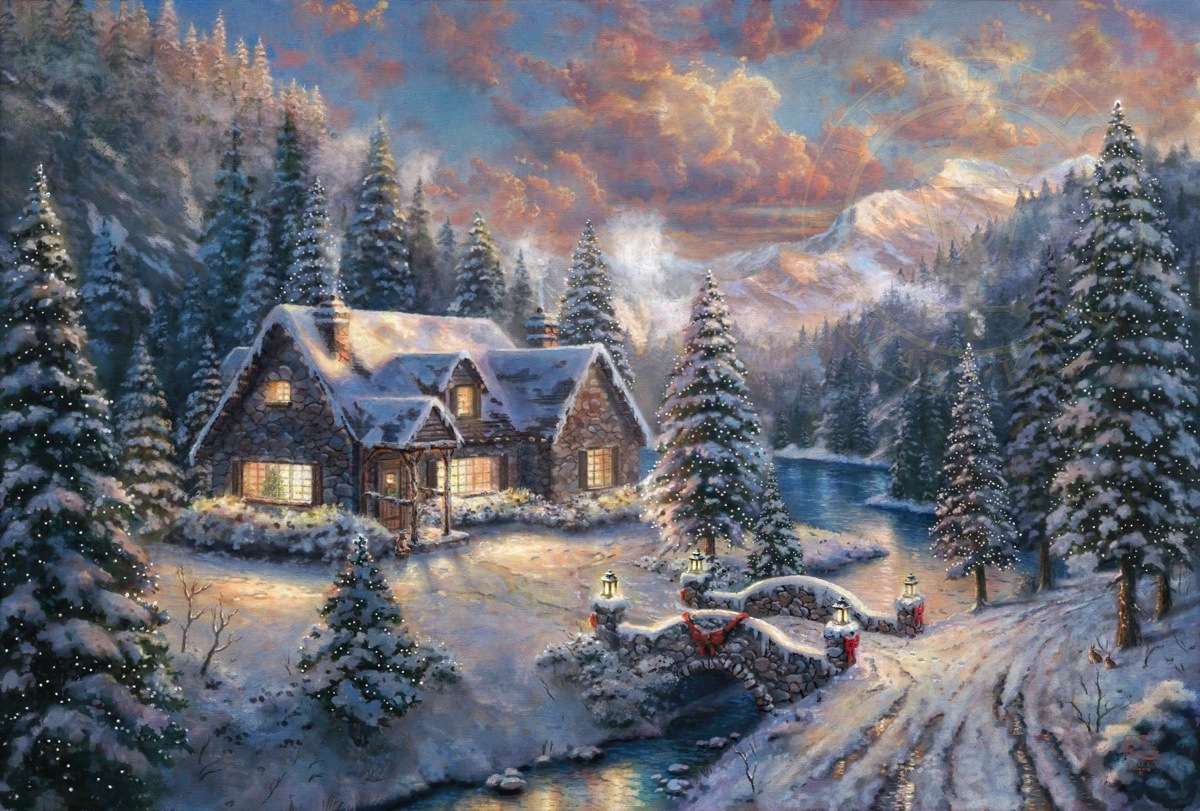 Festés karácsony vidéken kirakós online
