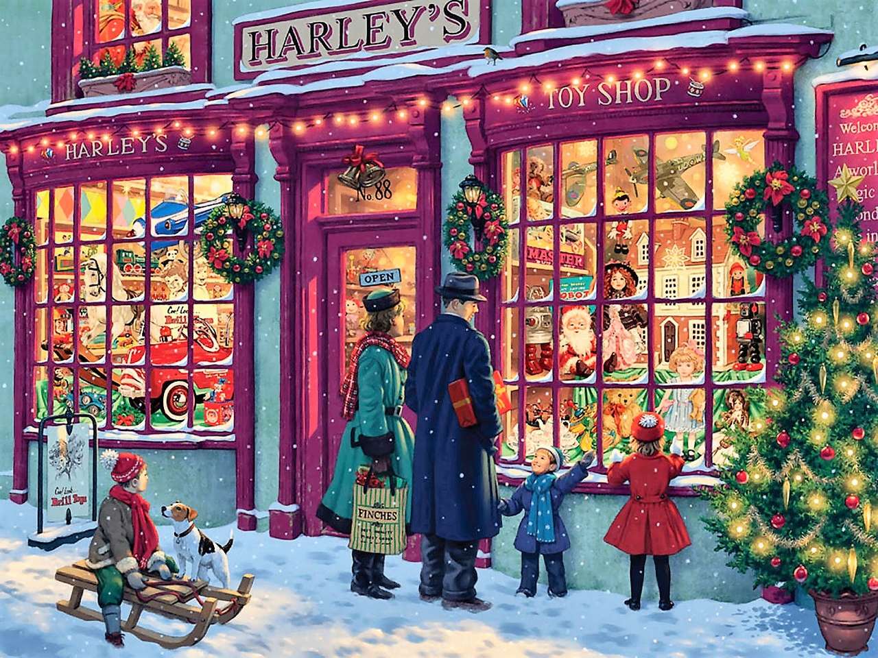 Pictură cumpărături de Crăciun puzzle online