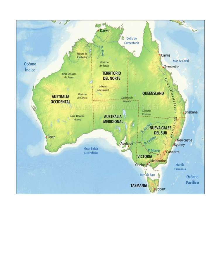 mappa australiana puzzle online