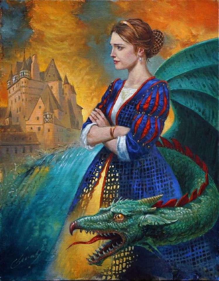 la dame et le dragon puzzle en ligne