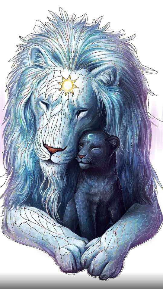 Λιοντάρια με το μωρό παζλ online