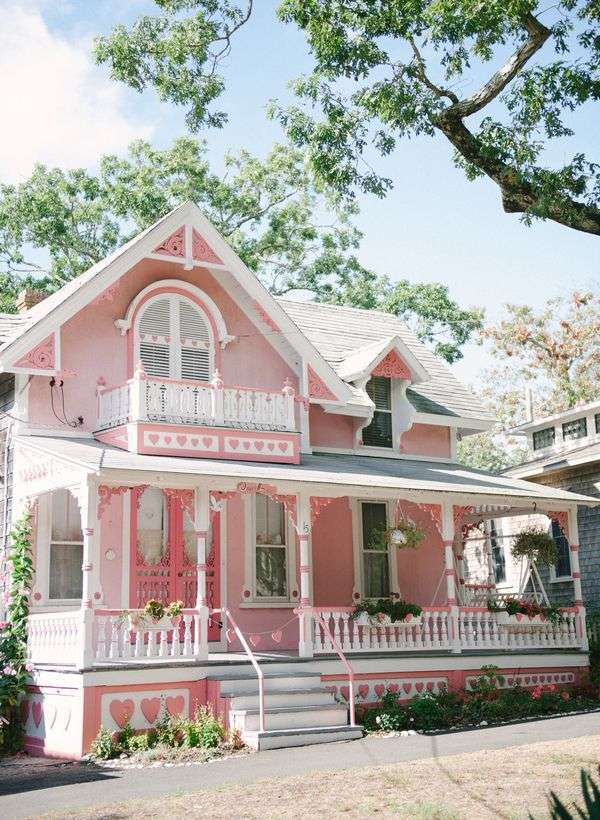Roze huis online puzzel