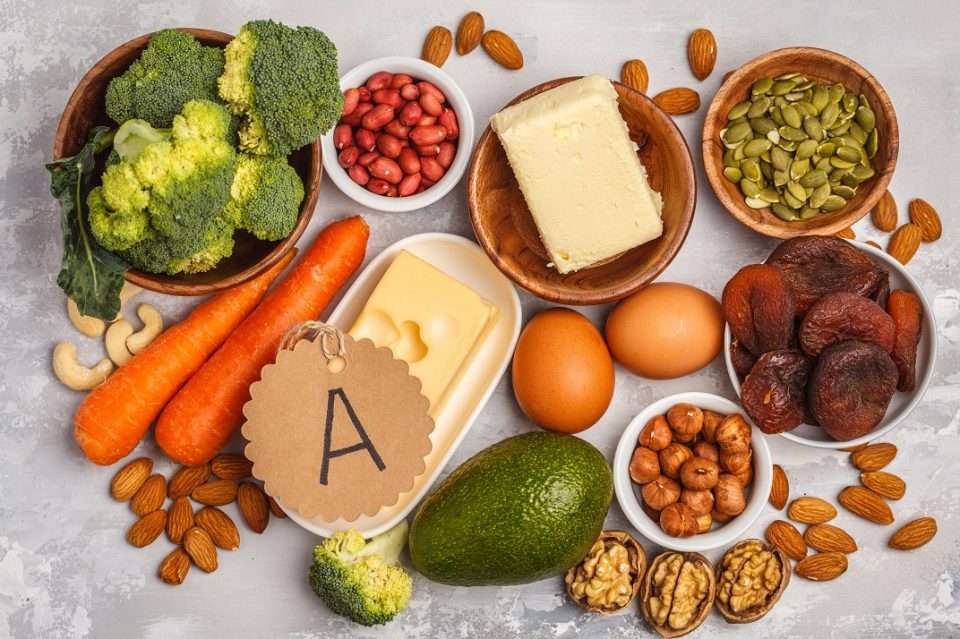 Вітамін А в харчових продуктах онлайн пазл