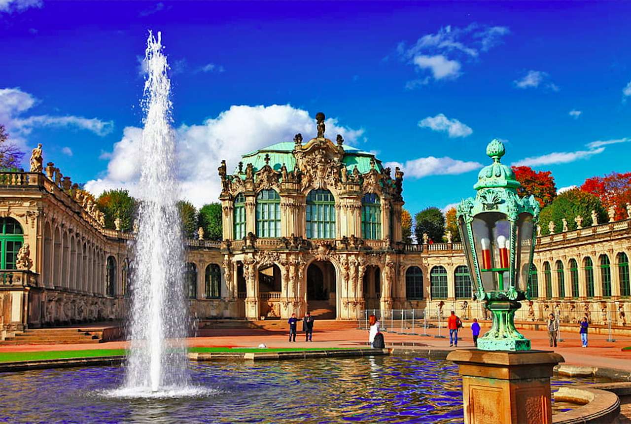 Drezda-gyönyörű palota Drezda Zwinger palota online puzzle