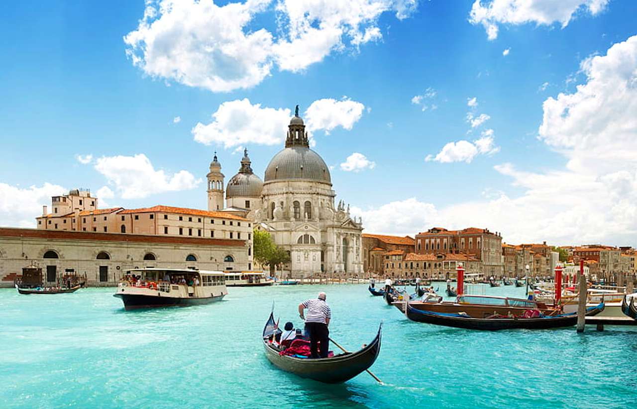 Velence -Canal Grande turisztikai látványosság online puzzle