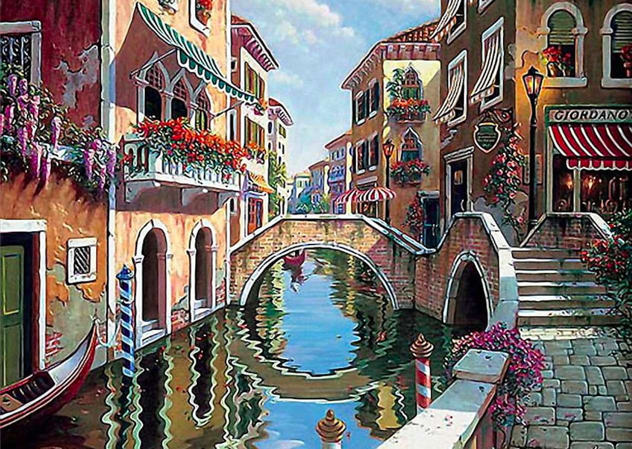 Италия-Венецианская аллея, прелести красоты онлайн-пазл