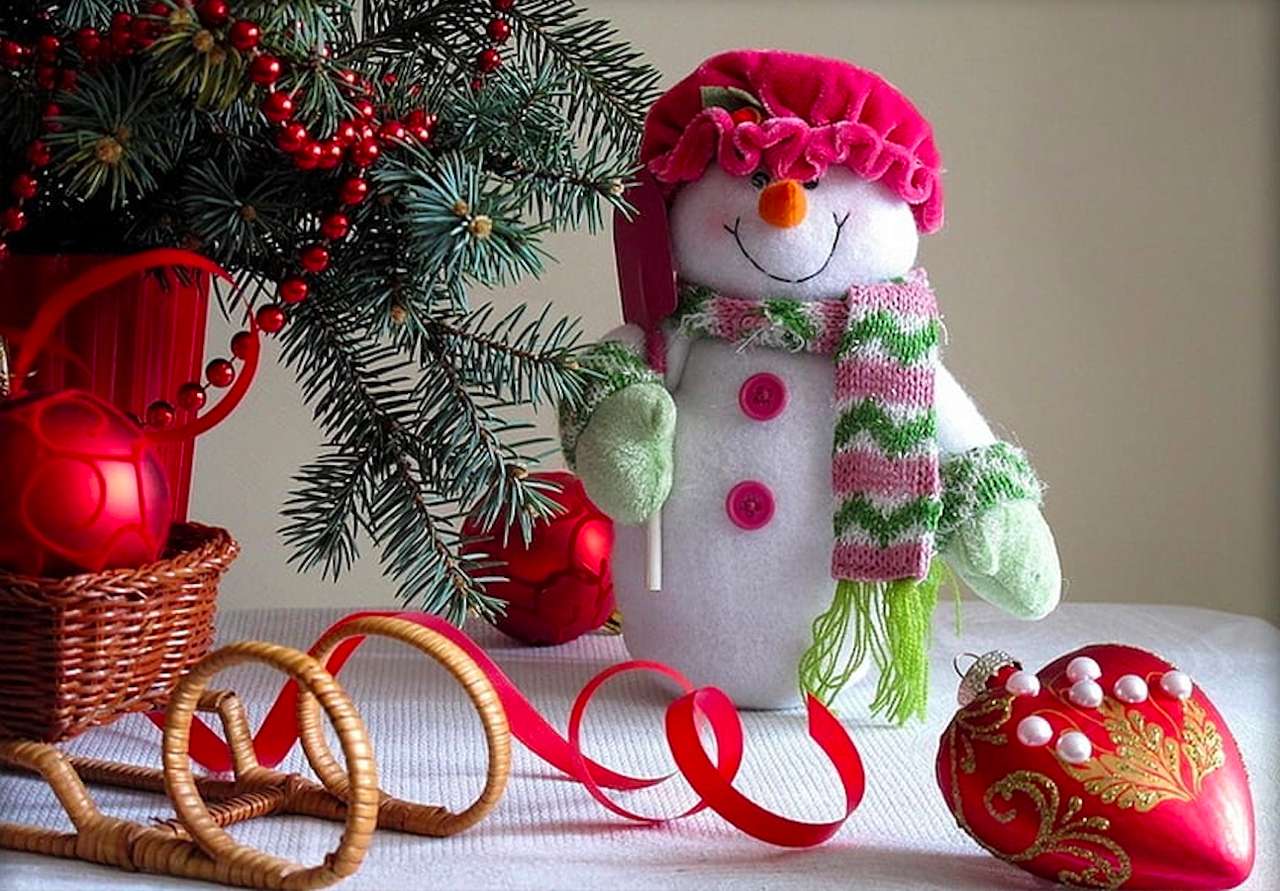 Muñeco de nieve feliz :) rompecabezas en línea