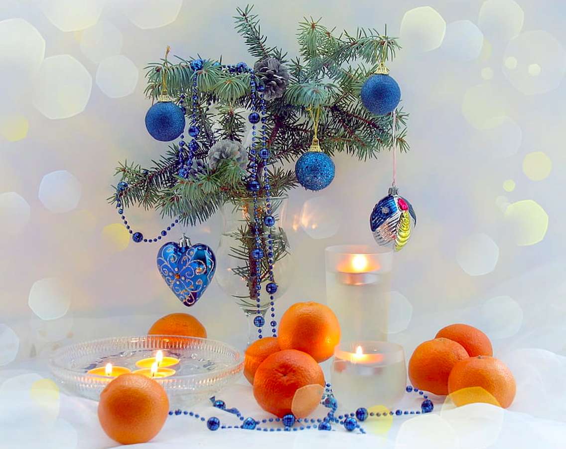 Bellissimo e affascinante copricapo natalizio puzzle online