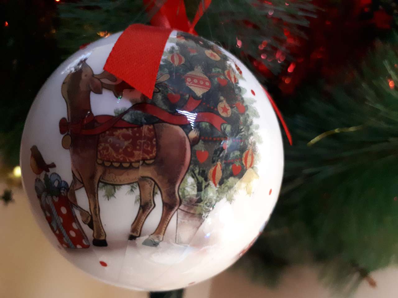 Ornament de Crăciun jigsaw puzzle online