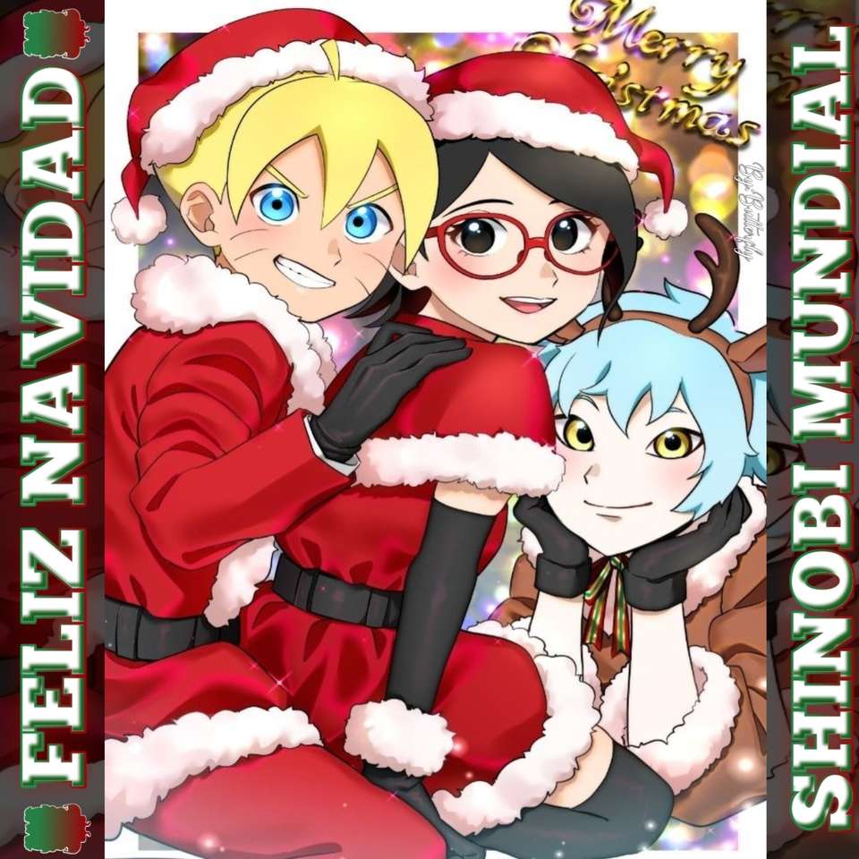 Vánoční anime Boruto Shinobi World online puzzle