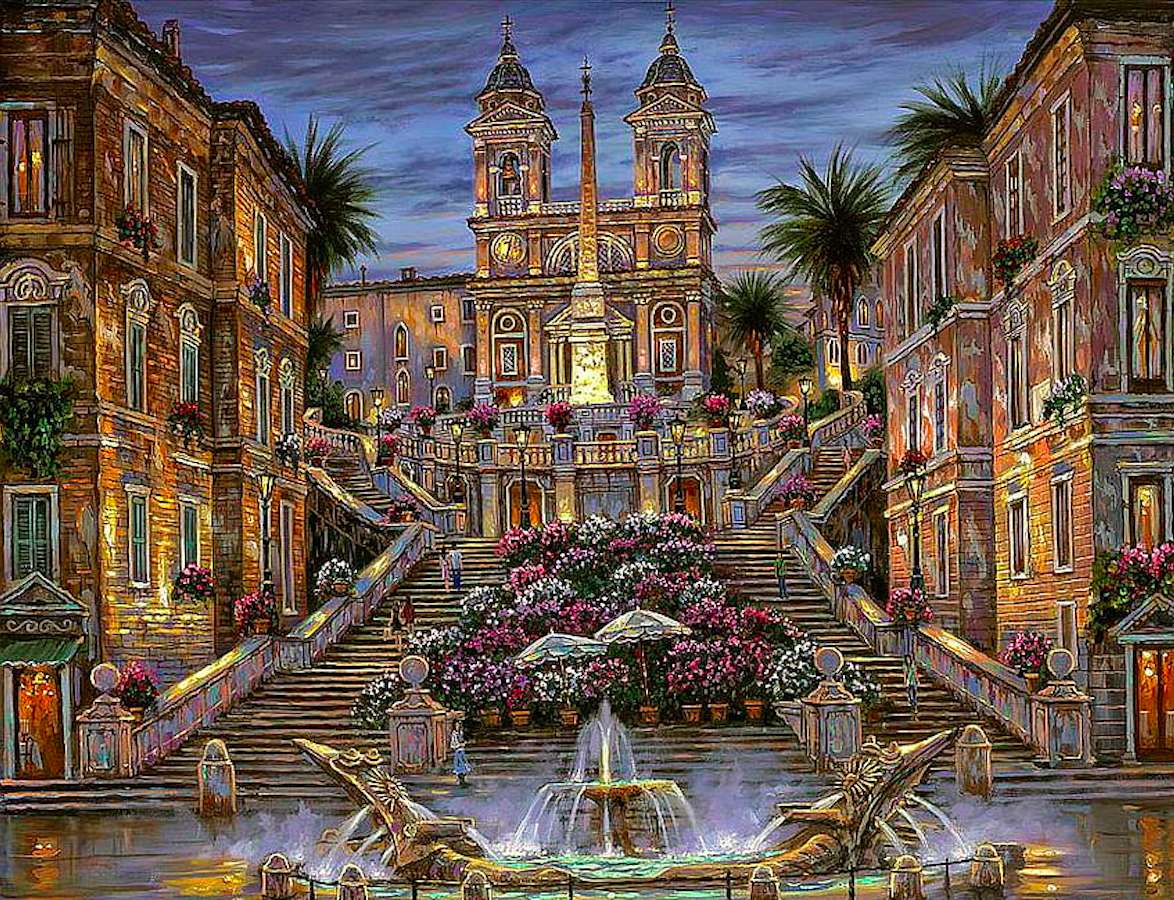 The famous Spanish stairs, something beautiful jigsaw puzzle online