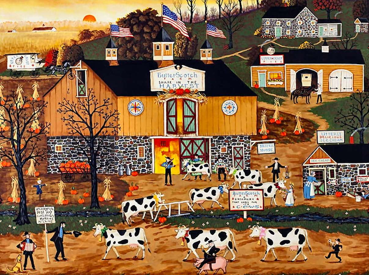 Farm, cattle drive jigsaw puzzle online