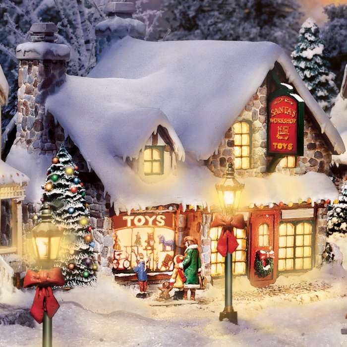 A snow-covered house. online puzzle