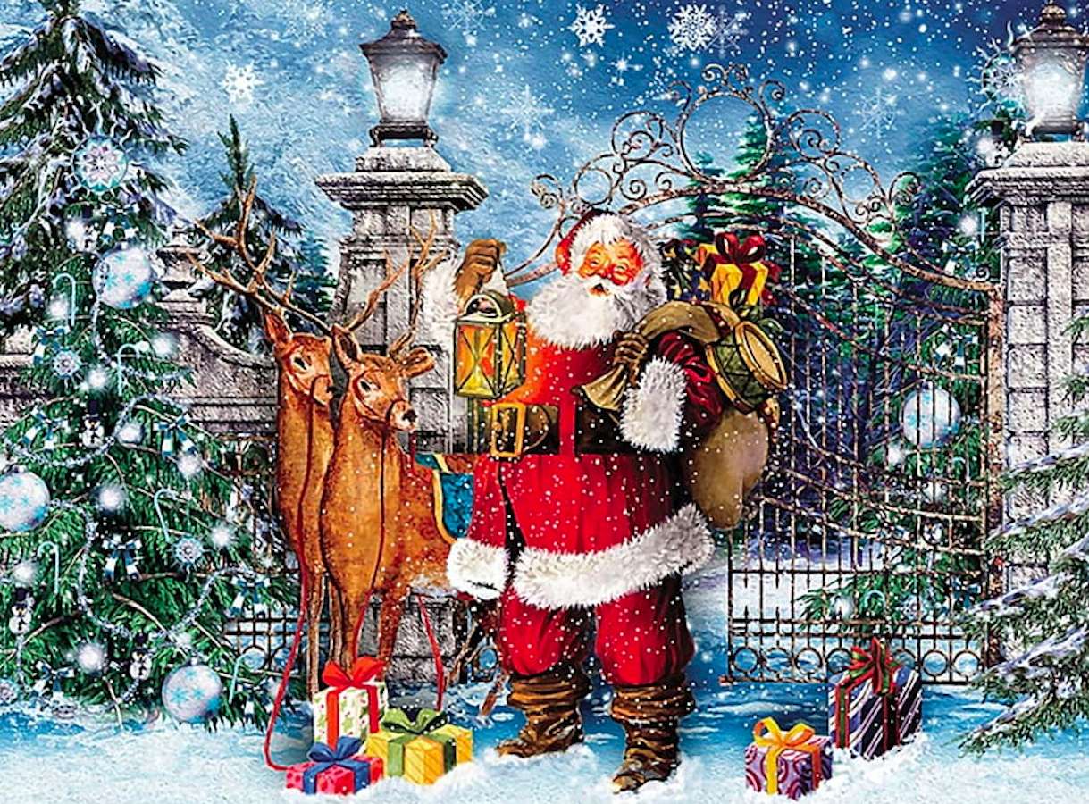 Santa at the Gate - Дядо Коледа пред портата онлайн пъзел