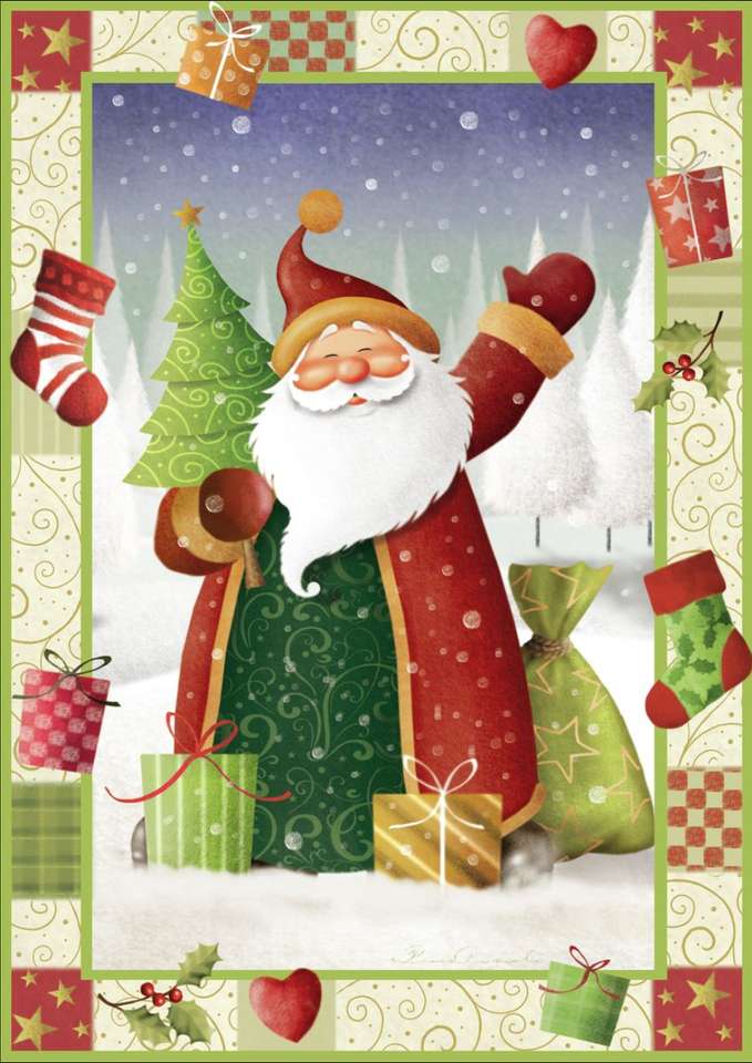 Santa Claus greets you online puzzle