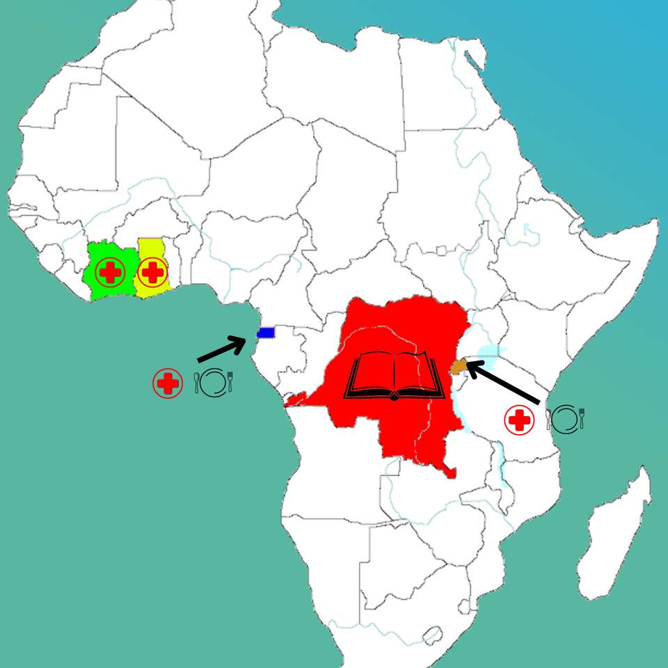 Африка карта онлайн пъзел
