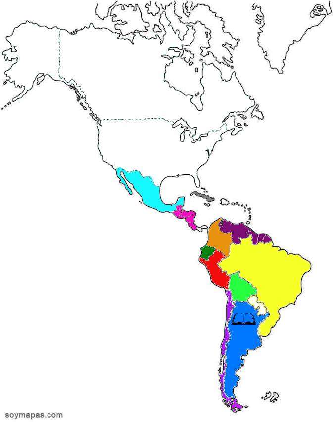 quebra-cabeça/mapa América quebra-cabeças online