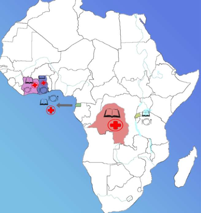 Mapa África rompecabezas en línea
